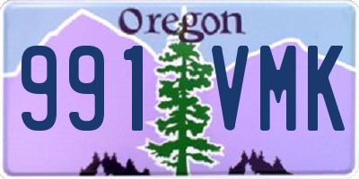 OR license plate 991VMK