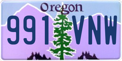 OR license plate 991VNW