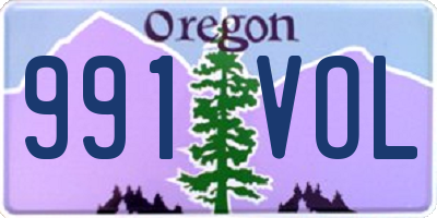 OR license plate 991VOL