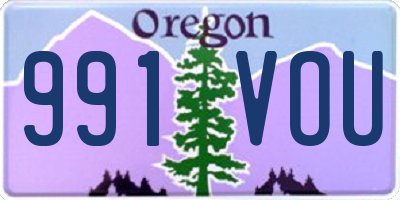 OR license plate 991VOU