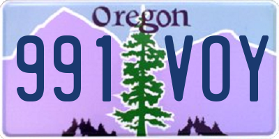 OR license plate 991VOY