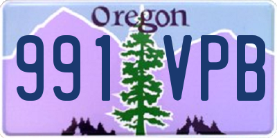 OR license plate 991VPB