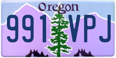 OR license plate 991VPJ