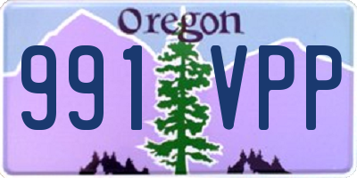 OR license plate 991VPP