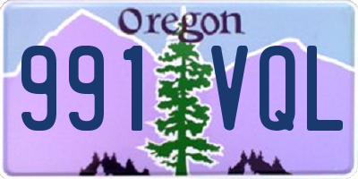 OR license plate 991VQL