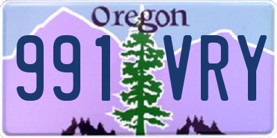 OR license plate 991VRY