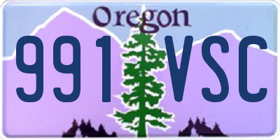 OR license plate 991VSC