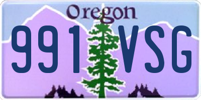 OR license plate 991VSG