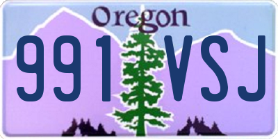 OR license plate 991VSJ