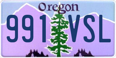 OR license plate 991VSL