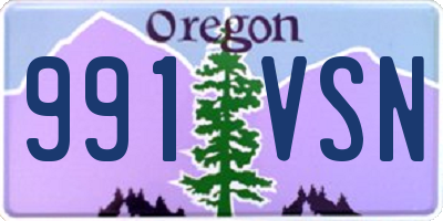 OR license plate 991VSN