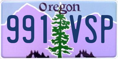 OR license plate 991VSP