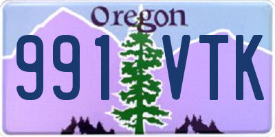 OR license plate 991VTK