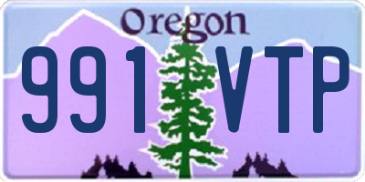 OR license plate 991VTP