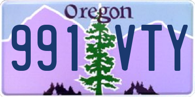 OR license plate 991VTY