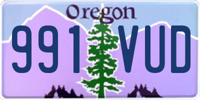 OR license plate 991VUD