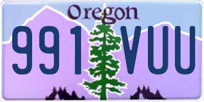 OR license plate 991VUU