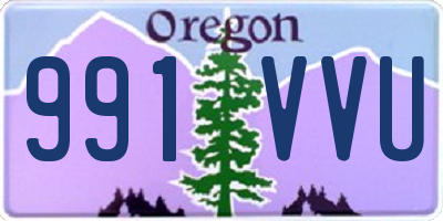 OR license plate 991VVU