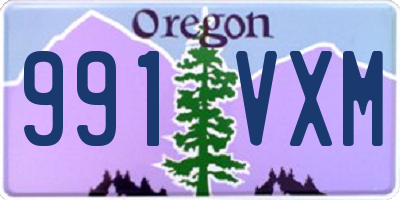 OR license plate 991VXM