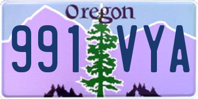 OR license plate 991VYA