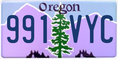 OR license plate 991VYC