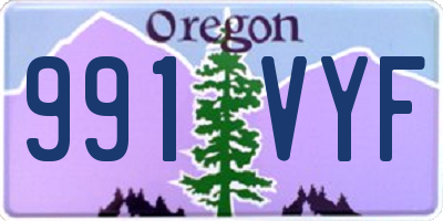 OR license plate 991VYF