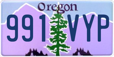 OR license plate 991VYP