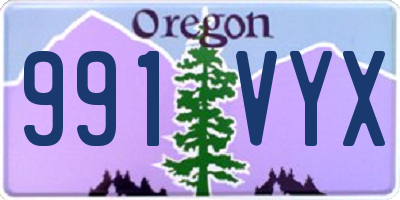 OR license plate 991VYX