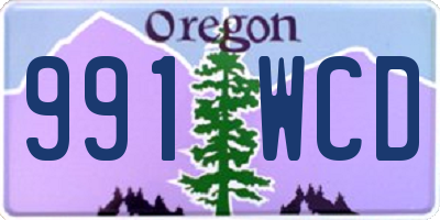 OR license plate 991WCD