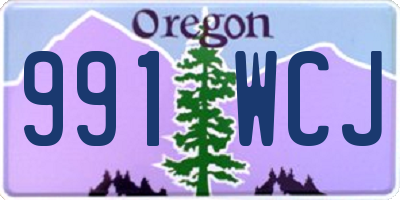 OR license plate 991WCJ