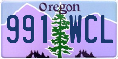 OR license plate 991WCL