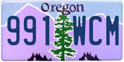 OR license plate 991WCM