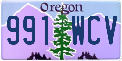 OR license plate 991WCV