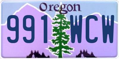 OR license plate 991WCW