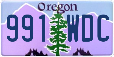 OR license plate 991WDC