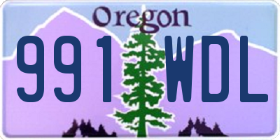 OR license plate 991WDL