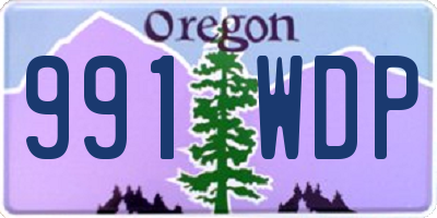 OR license plate 991WDP