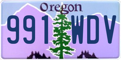 OR license plate 991WDV