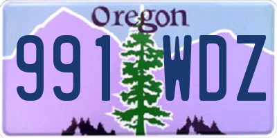 OR license plate 991WDZ