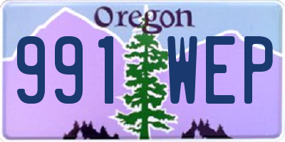 OR license plate 991WEP