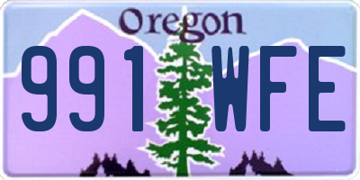 OR license plate 991WFE