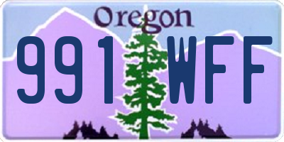 OR license plate 991WFF