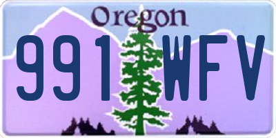 OR license plate 991WFV