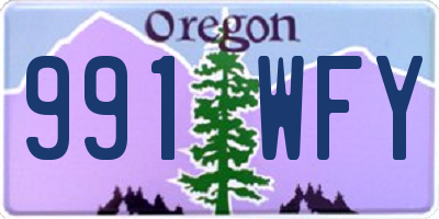 OR license plate 991WFY