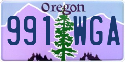 OR license plate 991WGA