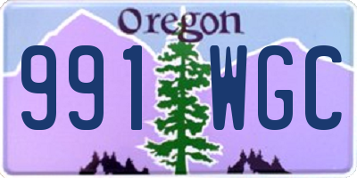 OR license plate 991WGC