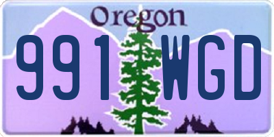 OR license plate 991WGD