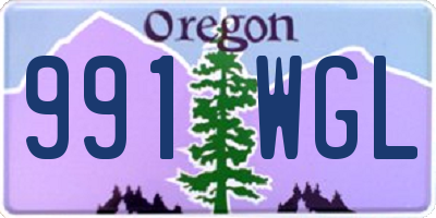 OR license plate 991WGL