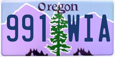 OR license plate 991WIA