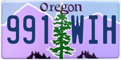 OR license plate 991WIH